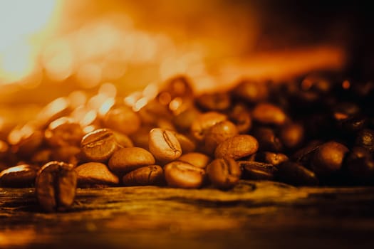Coffee beans and cinnamon sticks