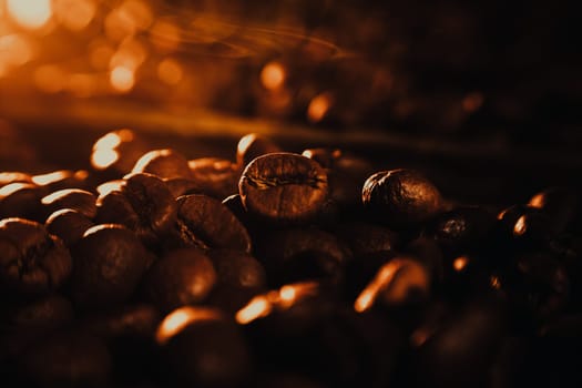 Coffee beans and cinnamon sticks