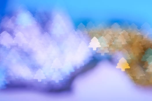 Christmas Tree Lights Bokeh Blurred Out of Focus Background