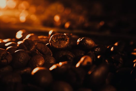 Coffee beans and cinnamon sticks