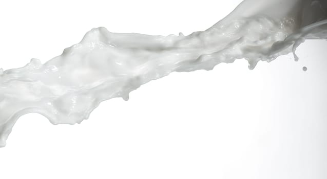 Milk splash on white background