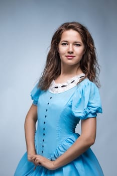 portrait of a young woman , vintage style.