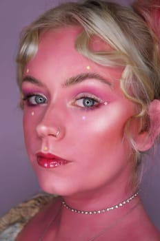 young woman with makeup
