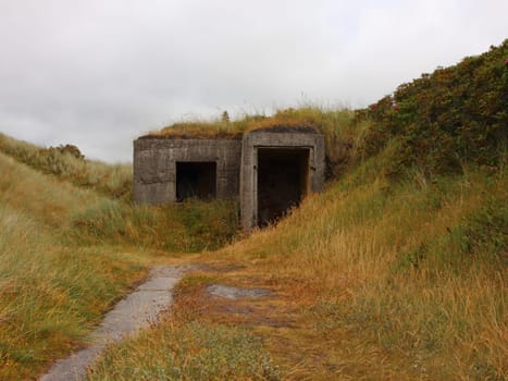 Atlantic Wall Control Post Bunker at Houvig Coast of Denmark