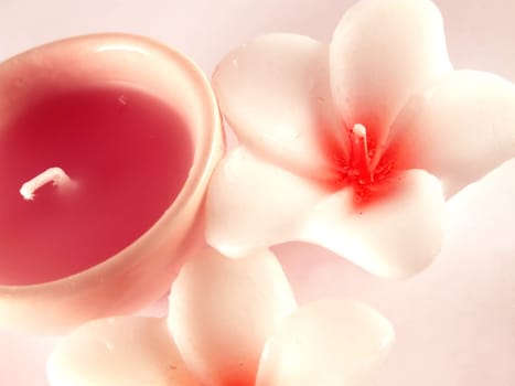 Closeup of aromatherapy candles