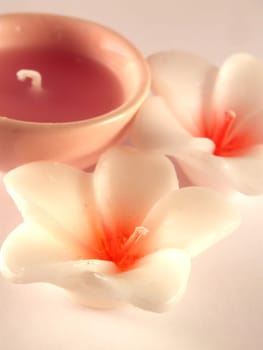 Closeup of aromatherapy candles