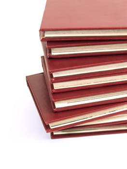 stack of books isolated on white background