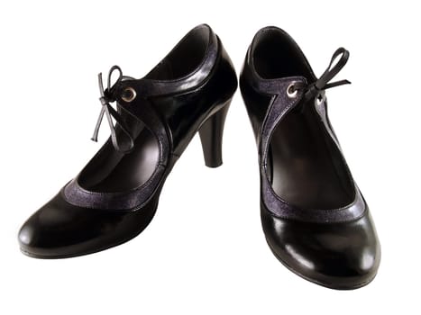 Isolated pair of elegant black shoes