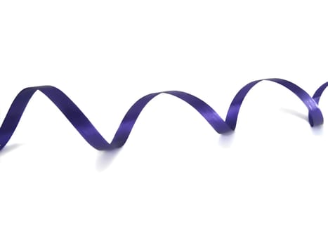 isolated purple ribbon for decoration of presents