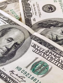 one hundred dollar bills background