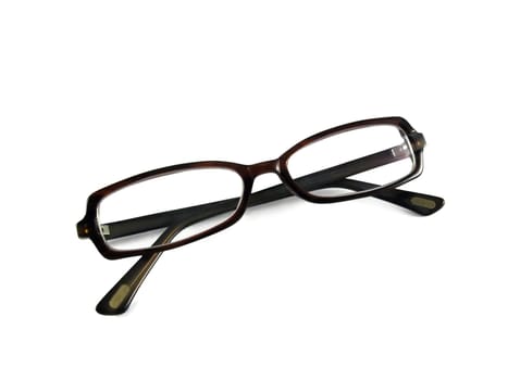isolated fashionable spectacles over white background