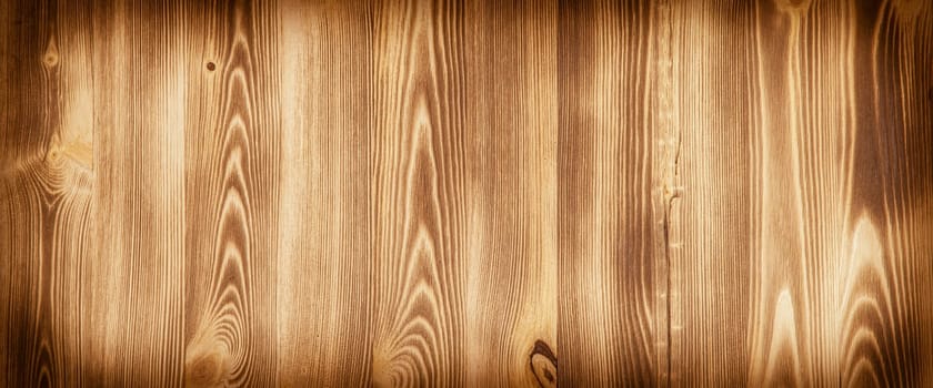 Old wooden background with horizontal textured boards. layout, space for text and logo.