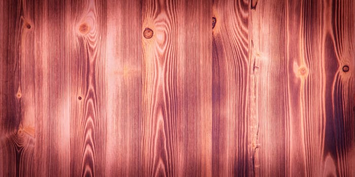 Old wooden background with horizontal boards in red color. layout, space for text and logo.