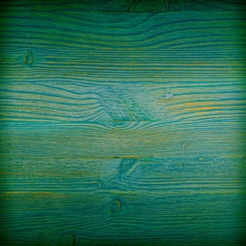 Old wooden background with horizontal green boards. layout, space for text and logo.