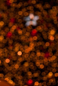 Christmas bokeh with christmas tree lights
