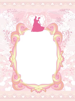 Stylish wedding invitation card