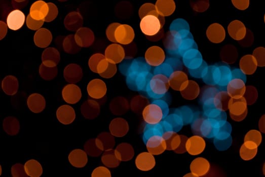 Christmas bokeh with blue star