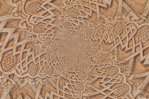 Arab background remanding to Islam culture. Design created from a 13th century architectural detail using droste effect.
