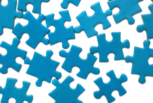 blue puzzle isolated over white background