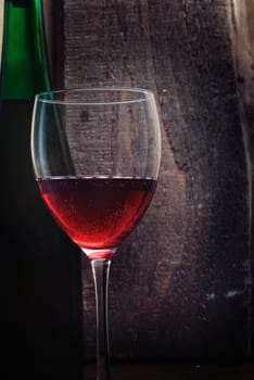 Glass of red wine