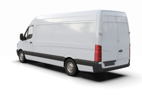 White Commercial Delivery Truck on a White Background isolated, Template Element Infographic, Postal Truck, Express, Fast Delivery, White Delivery Truck Icon, Transporting Service