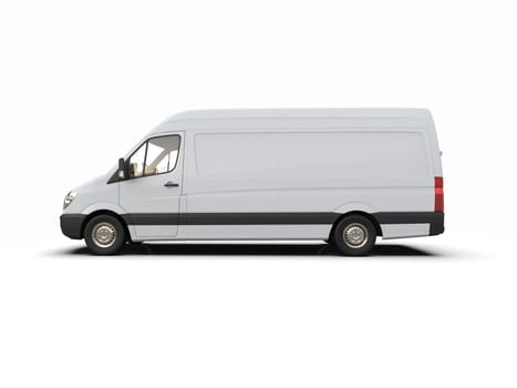 White Commercial Delivery Truck on a White Background isolated, Template Element Infographic, Postal Truck, Express, Fast Delivery, White Delivery Truck Icon, Transporting Service