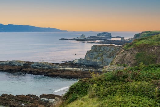 Nice landscape of beautiful cliffs during the sunset