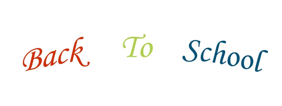 Back to school with color letters
