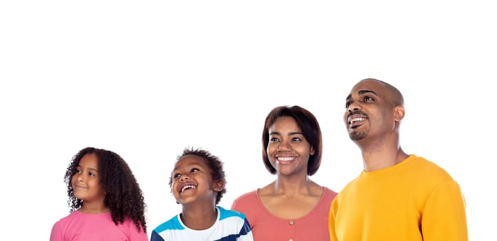 African family isolated on a white background