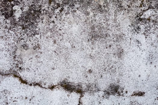 Dirty and old white wall with moisture