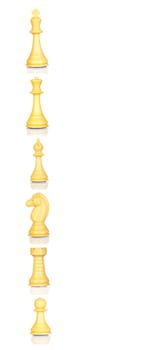 Chess figures isolated on a white background