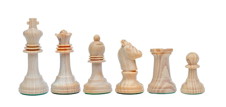 Chess figures isolated on a white background