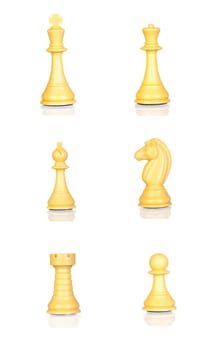 Chess figures isolated on a white background