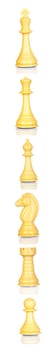 Chess figures isolated on a white background
