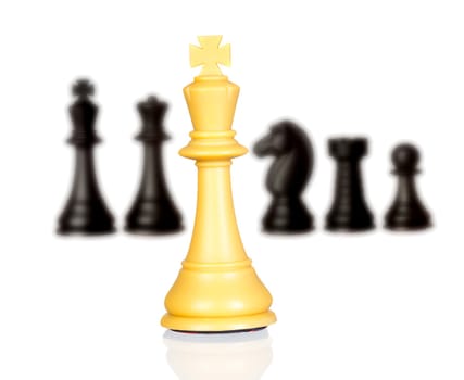Chessmen isolated on a white background