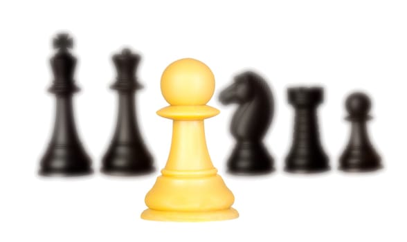 Chessmen isolated on a white background