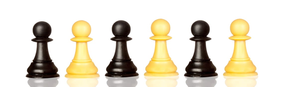 Chessmen isolated on a white background