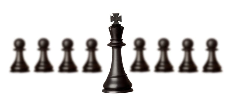 Chessmen isolated on a white background