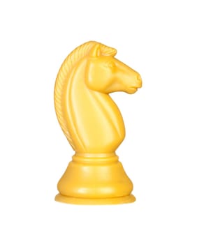 White chess piece isolated on white background