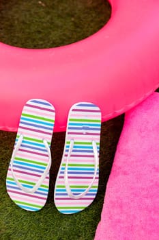 Ready to the pool on the summer