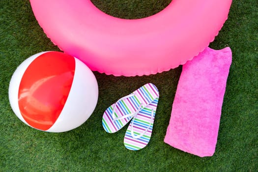Ready to the pool on the summer