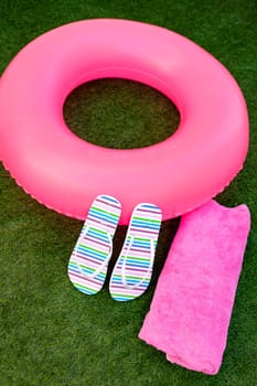 Ready to the pool on the summer