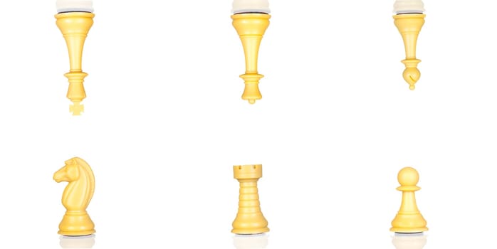Chess figures isolated on a white background