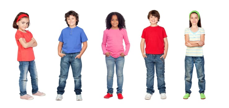 Beautiful children isolated on a white background