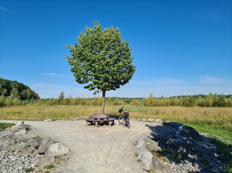 Bike tour through a beautiful park