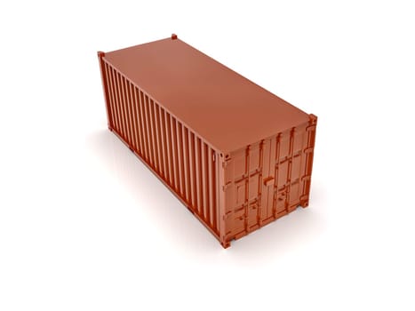 Red Shipping Cargo Container for Logistics and Transportation Isolated, Cargo Box from Ship, Delivery, Shipping Freight Transportation of Merchandise, for Storage, Export and Import Goods Product