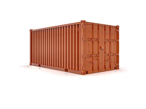 Red Shipping Cargo Container for Logistics and Transportation Isolated, Cargo Box from Ship, Delivery, Shipping Freight Transportation of Merchandise, for Storage, Export and Import Goods Product