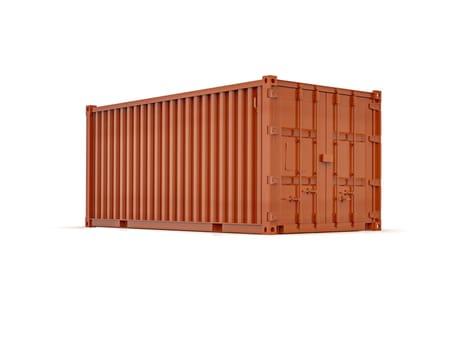 Red Shipping Cargo Container for Logistics and Transportation Isolated, Cargo Box from Ship, Delivery, Shipping Freight Transportation of Merchandise, for Storage, Export and Import Goods Product
