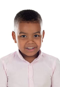 Portrait of a beautiful child isolated on a white background