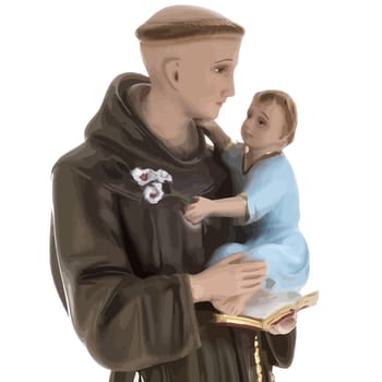 saint anthony of padua religion faith holy illustration
